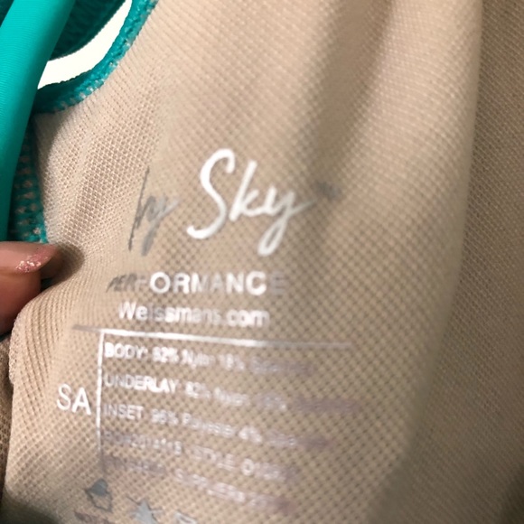 Ivy Sky Performance Turquoise Rhinestone Skirted Tap Jazz Dance Leotard - Picture 4 of 5